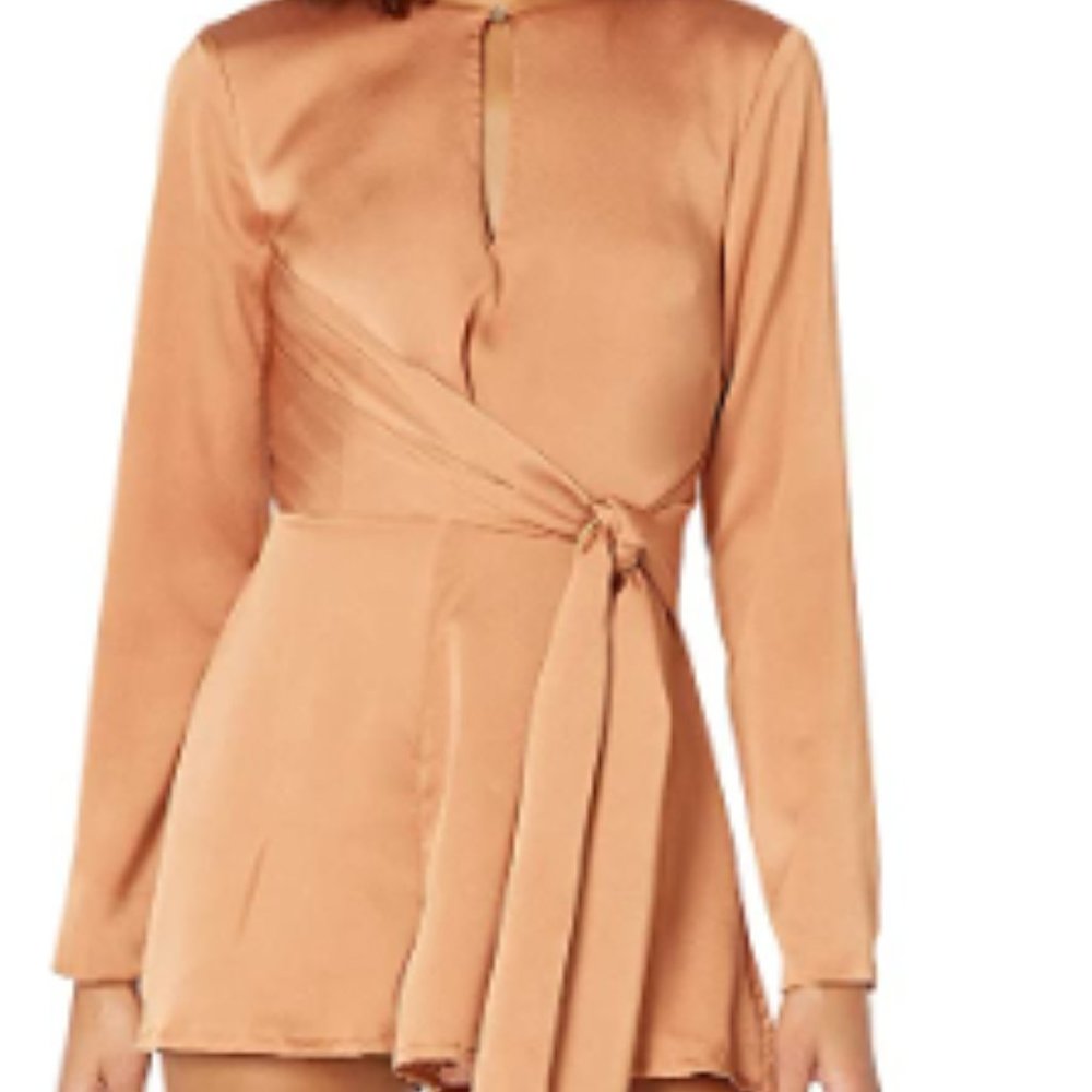 KEEPSAKE the Label Camel Wrap Mini Dress